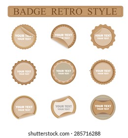 Badge design in retro style