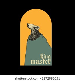 badge design, robed rat king. very suitable for any purpose.