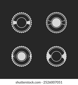 badge design silhouette templates for clothing, sport and apparel