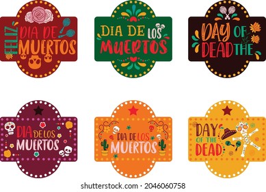 Badge Dia De Los Muertos