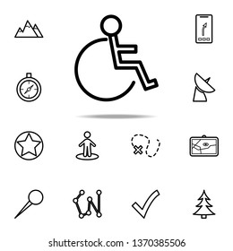 badge of a disabled person icon. Navigation icons universal set for web and mobile