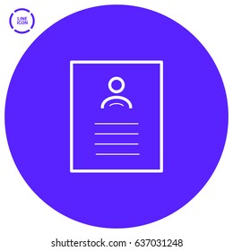 badge document line vector icon