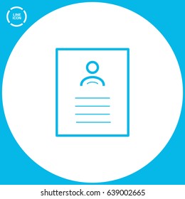 badge document line vector icon