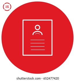 badge document line vector icon