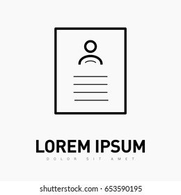 badge document line vector icon