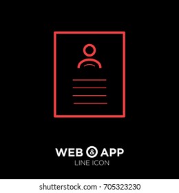 badge document line vector icon