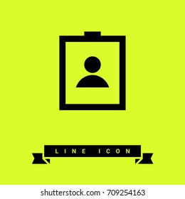 badge document line vector icon
