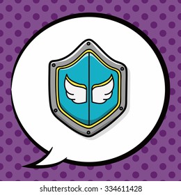 badge doodle, speech bubble
