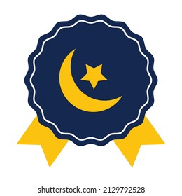 Badge eid Flat vector icon which can easily modify or edit 