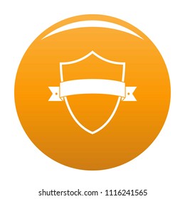 Badge element icon. Simple illustration of badge element vector icon for any design orange
