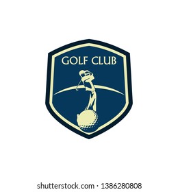 Badge Emblem Golf Club Tournament Logo Template Vector