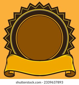 ilustración vectorial del logotipo del emblema de placa