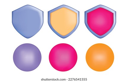 Badge emblem protection guard and rounded pearl ball icon
