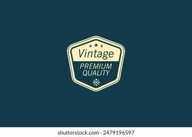 Badge emblem tag collection with vintage style editable background