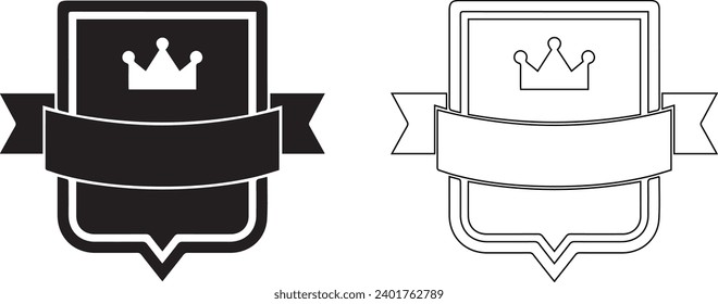 Badge Kaiser-Symbol, einfacher schwarzer Stil