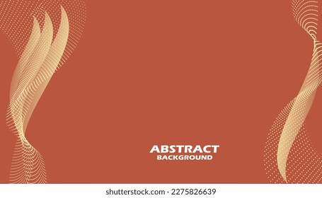 Badge fine dotted lines in motion making artistic elements in brown background, vector illustration for poster, banner, presentation, websites, flyers, business cards 