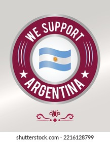 Badge Flag for Argentina  Fans. 