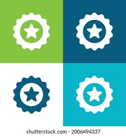 Marcado Plano de cuatro colores conjunto de iconos mínimo