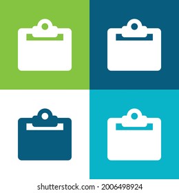 Badge Flat four color minimal icon set