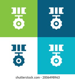 Badge Flat four color minimal icon set
