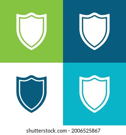 Marcado Plano de cuatro colores conjunto de iconos mínimo