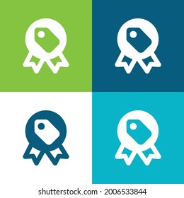Marcado Plano de cuatro colores conjunto de iconos mínimo