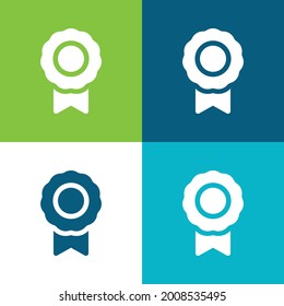 Abzeichen Flat - Vier Farbe minimaler Icon Set