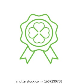 Badge flat icon vector illustration. Badge icon design isolated on white background. St. Patricks Day vector illustration. St. Patrick's Day vector icon trendy flat symbol for website, sign, app, UI.