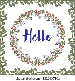 Badge flower illustration