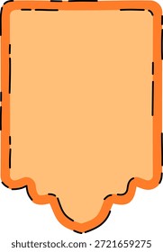 Ilustración de elemento de bandera de marco de insignia