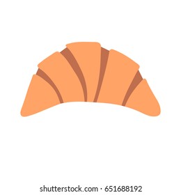 A badge of a French breakfast croissant. Bagel vector illustration