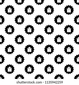 a badge of a gift icon in Pattern style on white background