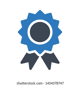 badge glyph colour vector icon