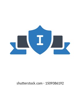 badge glyph colour vector icon