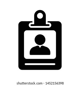 badge glyph flat vector icon
