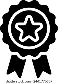 badge glyph icon illustration vector