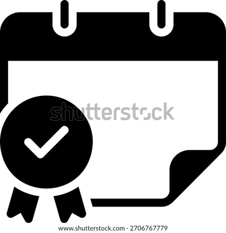 badge glyph icon illustration vector