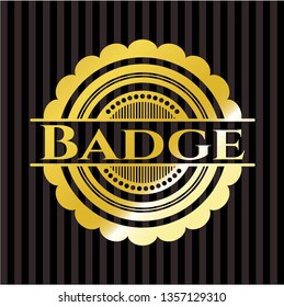 Badge gold shiny badge