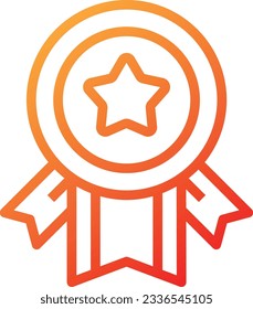 Badge Gradient Icon - Single Icon, Vector