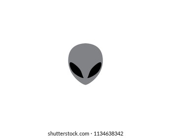 badge of gray alien's head