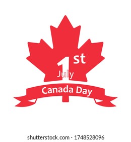 badge greeting canada day, independence 1 st july