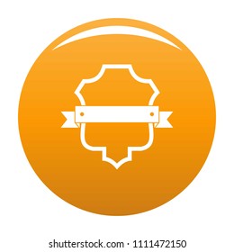 Badge guardian icon. Simple illustration of badge guardian vector icon for any design orange