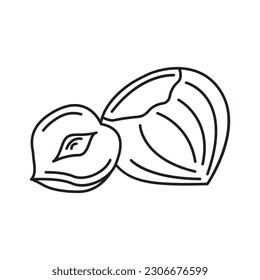 Badge hazelnut. Vector image, eps