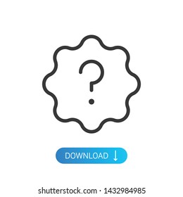 Badge help modern simple outline vector icon