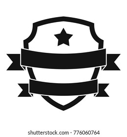 Badge hipster icon. Simple illustration of badge hipster vector icon for web