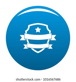 Badge hipster icon vector blue circle isolated on white background 