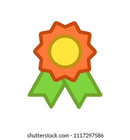 Badge of honor colored vector icon. Isolated on white background