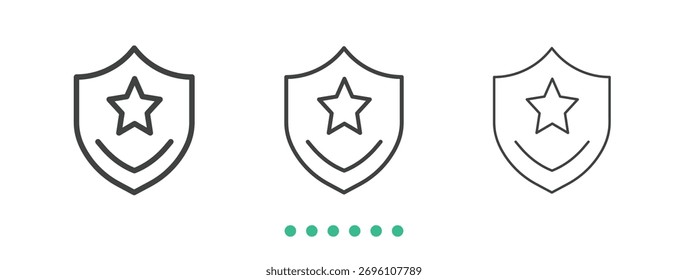 Badge of Honor icon. Thin line icon vector