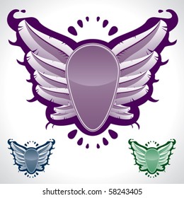 Badge of honor with wings