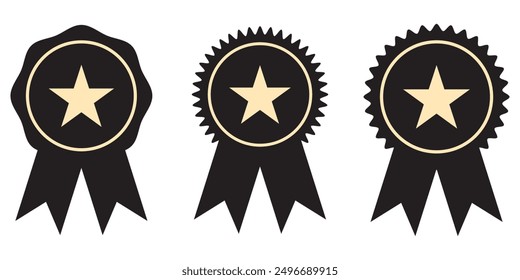 Badge-Symbol. Design des Badge Icons prüfen, eps 10
